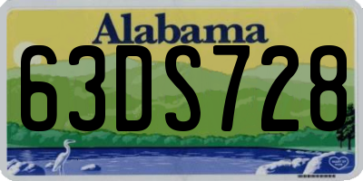 AL license plate 63DS728