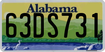 AL license plate 63DS731