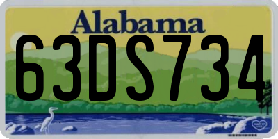 AL license plate 63DS734