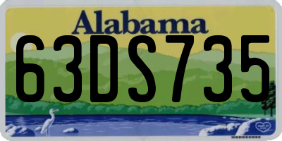 AL license plate 63DS735