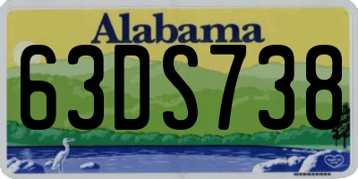 AL license plate 63DS738