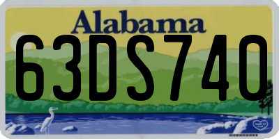 AL license plate 63DS740