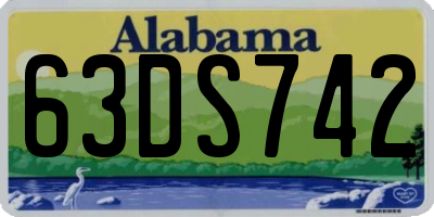 AL license plate 63DS742