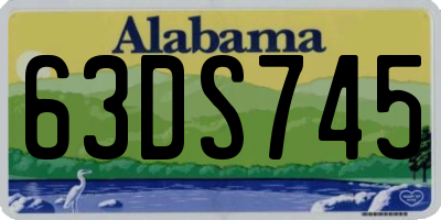 AL license plate 63DS745