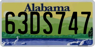 AL license plate 63DS747
