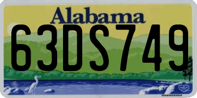 AL license plate 63DS749