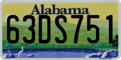 AL license plate 63DS751