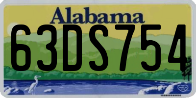 AL license plate 63DS754