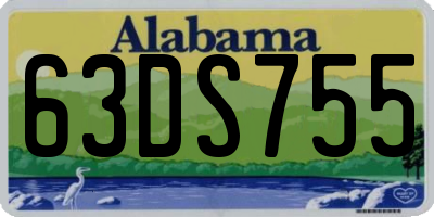 AL license plate 63DS755