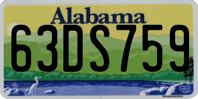 AL license plate 63DS759