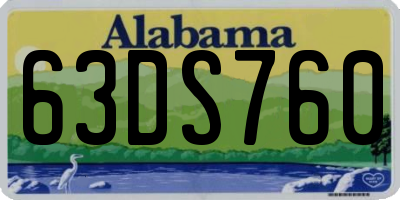 AL license plate 63DS760