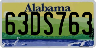 AL license plate 63DS763