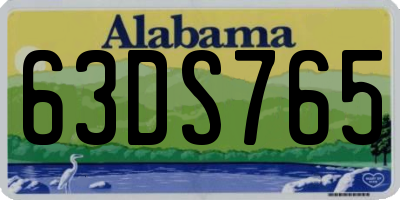 AL license plate 63DS765