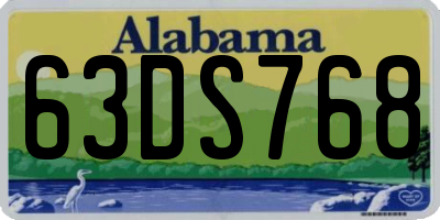 AL license plate 63DS768
