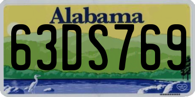 AL license plate 63DS769