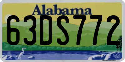 AL license plate 63DS772