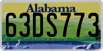 AL license plate 63DS773