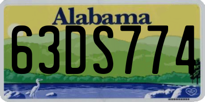 AL license plate 63DS774