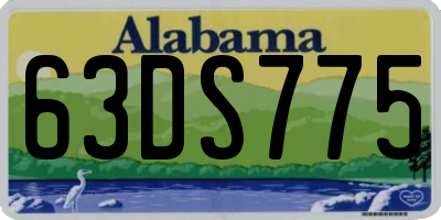 AL license plate 63DS775