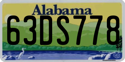 AL license plate 63DS778
