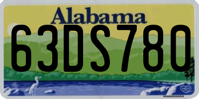 AL license plate 63DS780