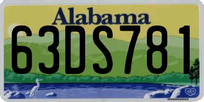 AL license plate 63DS781