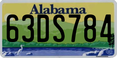 AL license plate 63DS784
