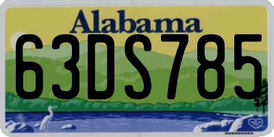 AL license plate 63DS785