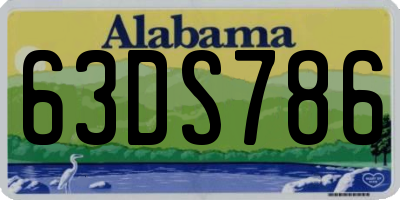 AL license plate 63DS786