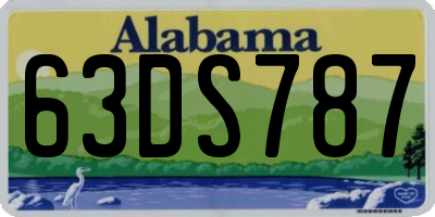 AL license plate 63DS787