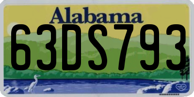 AL license plate 63DS793