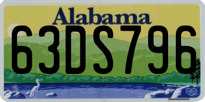 AL license plate 63DS796