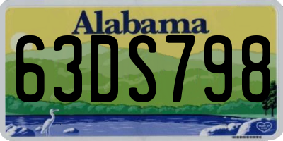 AL license plate 63DS798