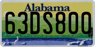 AL license plate 63DS800