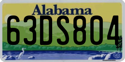AL license plate 63DS804