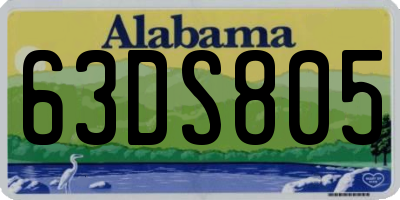 AL license plate 63DS805