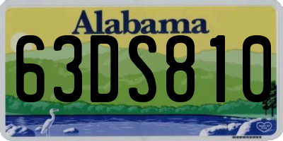 AL license plate 63DS810