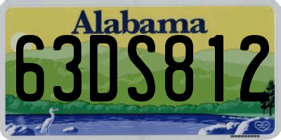 AL license plate 63DS812