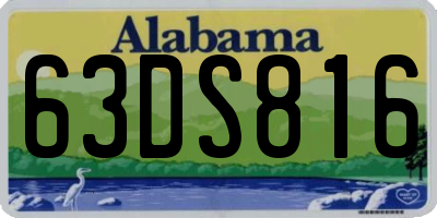 AL license plate 63DS816