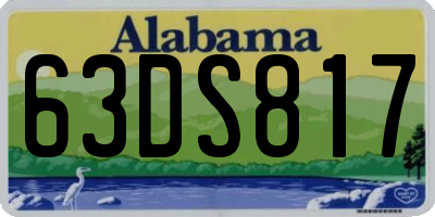 AL license plate 63DS817