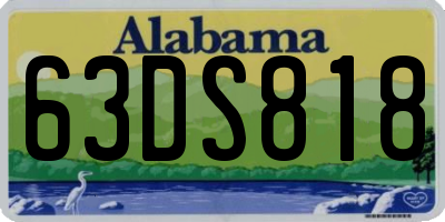 AL license plate 63DS818