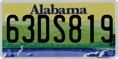 AL license plate 63DS819