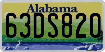 AL license plate 63DS820