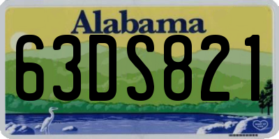 AL license plate 63DS821