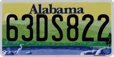 AL license plate 63DS822