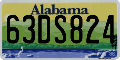 AL license plate 63DS824