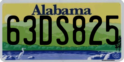 AL license plate 63DS825