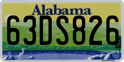 AL license plate 63DS826