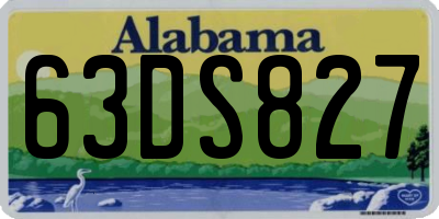 AL license plate 63DS827