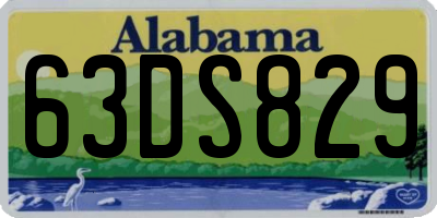 AL license plate 63DS829